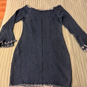 Venus Bell sleeve denim dress